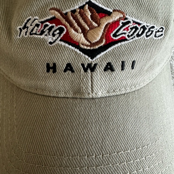 Hang Loose Hawaii Headwear Embroidered Baseball Ball Cap Light Gray Hat NWOT - Picture 9 of 14